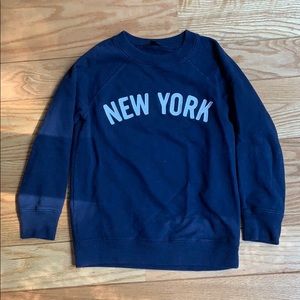 J crew navy New York sweatshirt size xxs